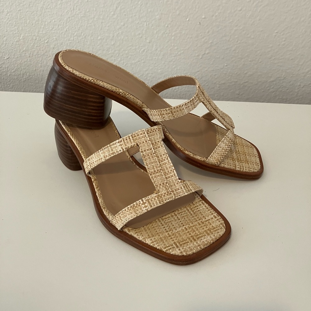 Paloma Wool Romina Wood Heel Sandals size 38